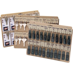 Key Systems - Key Control; Type: Key File ; Number of Keys: 0 ; Color: Tan ; Height (Inch): 9 ; Width (Inch): 11-1/2 ; Depth (Inch): 0.15 - Exact Tool & Supply
