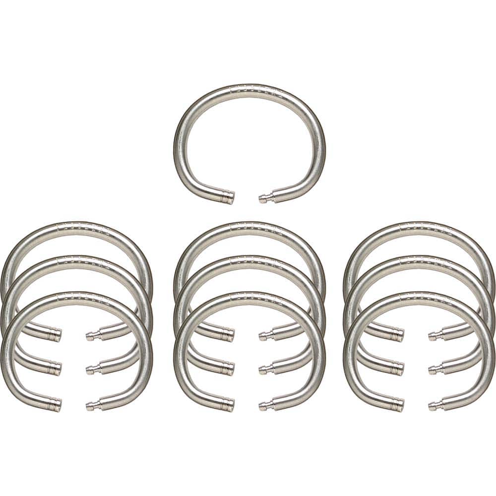 Key Systems - Key Control; Type: Key Ring ; Number of Keys: 0 ; Color: Silver ; Height (Inch): 5/32 ; Width (Inch): 1 ; Depth (Inch): 5/32 - Exact Tool & Supply