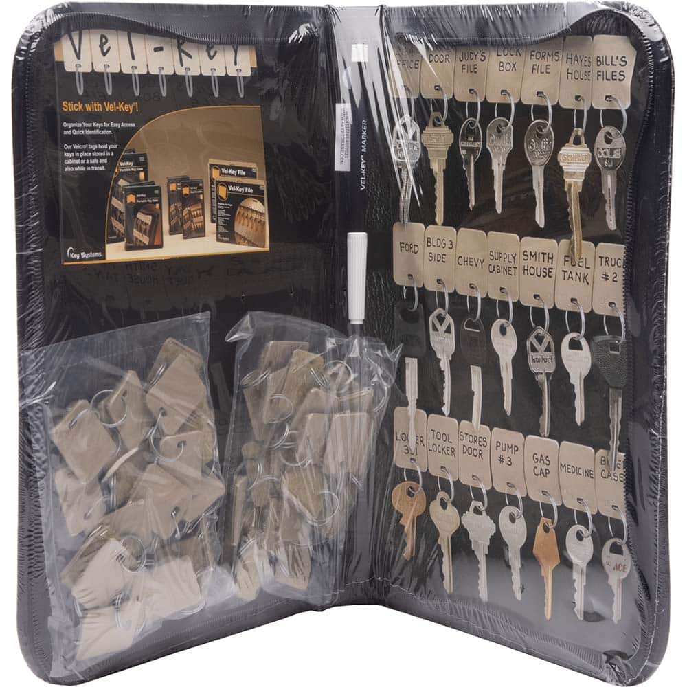 Key Systems - Key Control; Type: Key Case ; Number of Keys: 0 ; Color: Black ; Height (Inch): 12 ; Width (Inch): 8 ; Depth (Inch): 1-1/2 - Exact Tool & Supply