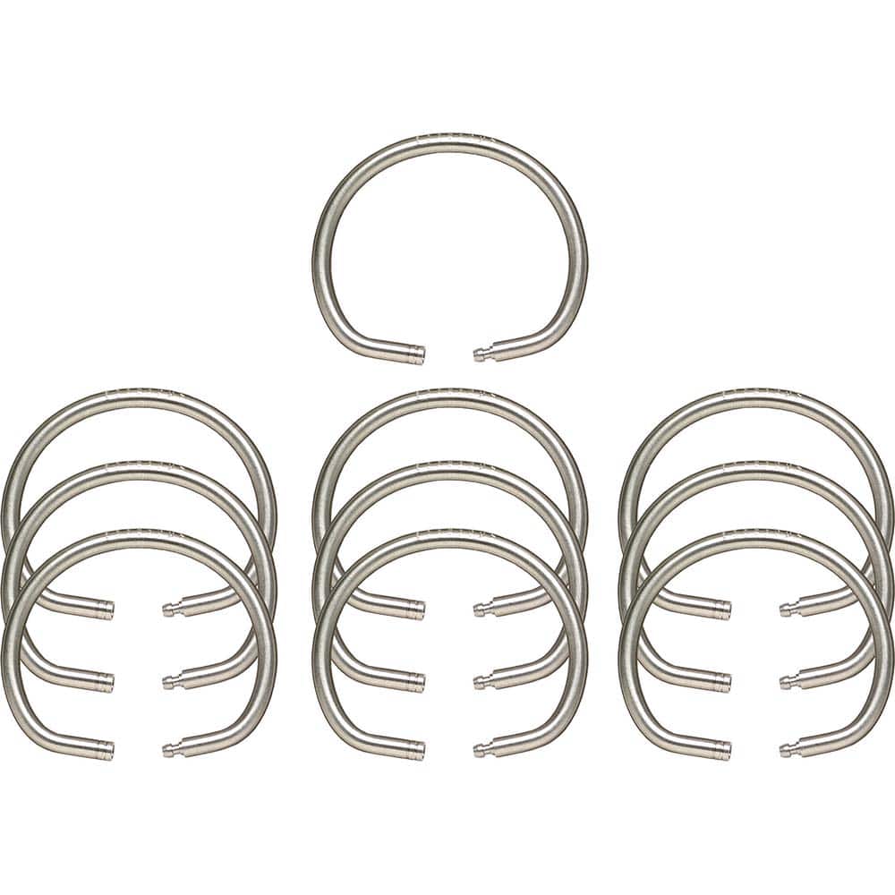 Key Systems - Key Control; Type: Key Ring ; Number of Keys: 0 ; Color: Silver ; Height (Inch): 5/32 ; Width (Inch): 1-5/8 ; Depth (Inch): 5/32 - Exact Tool & Supply