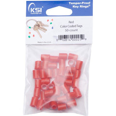 Key Systems - Key Control; Type: Color Tag ; Number of Keys: 0 ; Color: Red ; Height (Inch): 1/4 ; Width (Inch): 1/4 ; Depth (Inch): 1/4 - Exact Tool & Supply