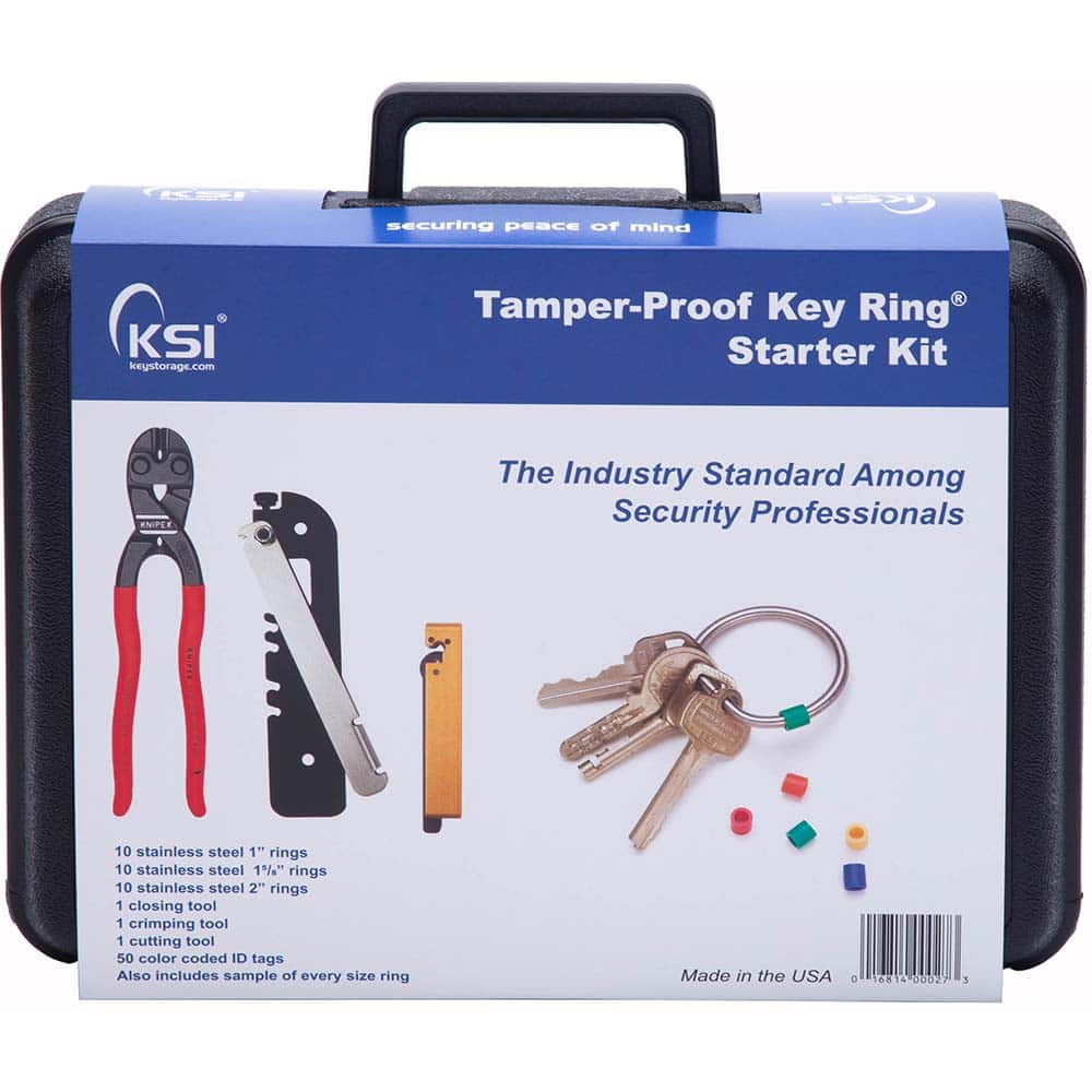 Key Systems - Key Control; Type: Key Ring Starter Kit ; Number of Keys: 0 ; Color: Black ; Height (Inch): 12 ; Width (Inch): 16 ; Depth (Inch): 4 - Exact Tool & Supply
