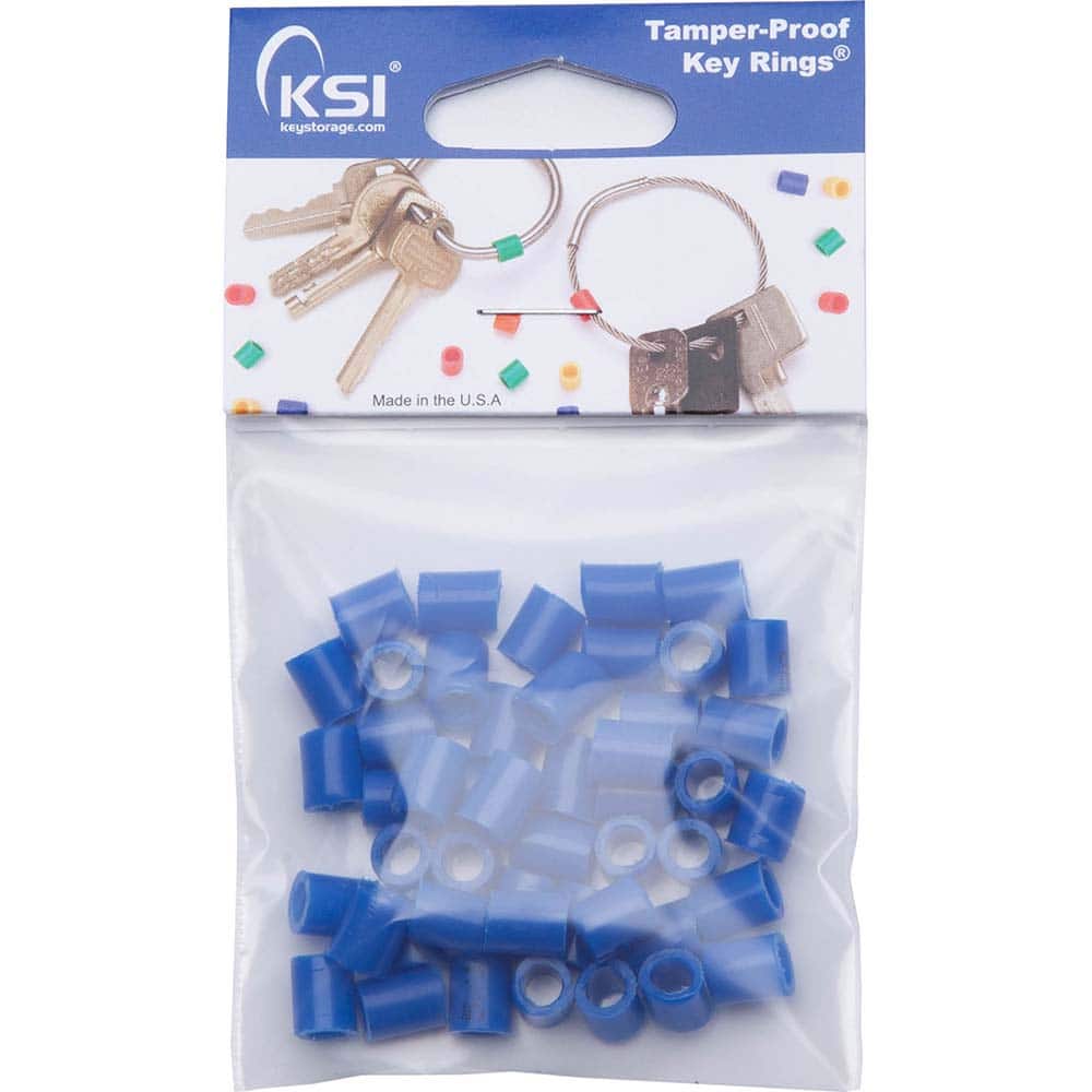 Key Systems - Key Control; Type: Color Tag ; Number of Keys: 0 ; Color: Blue ; Height (Inch): 1/4 ; Width (Inch): 1/4 ; Depth (Inch): 1/4 - Exact Tool & Supply