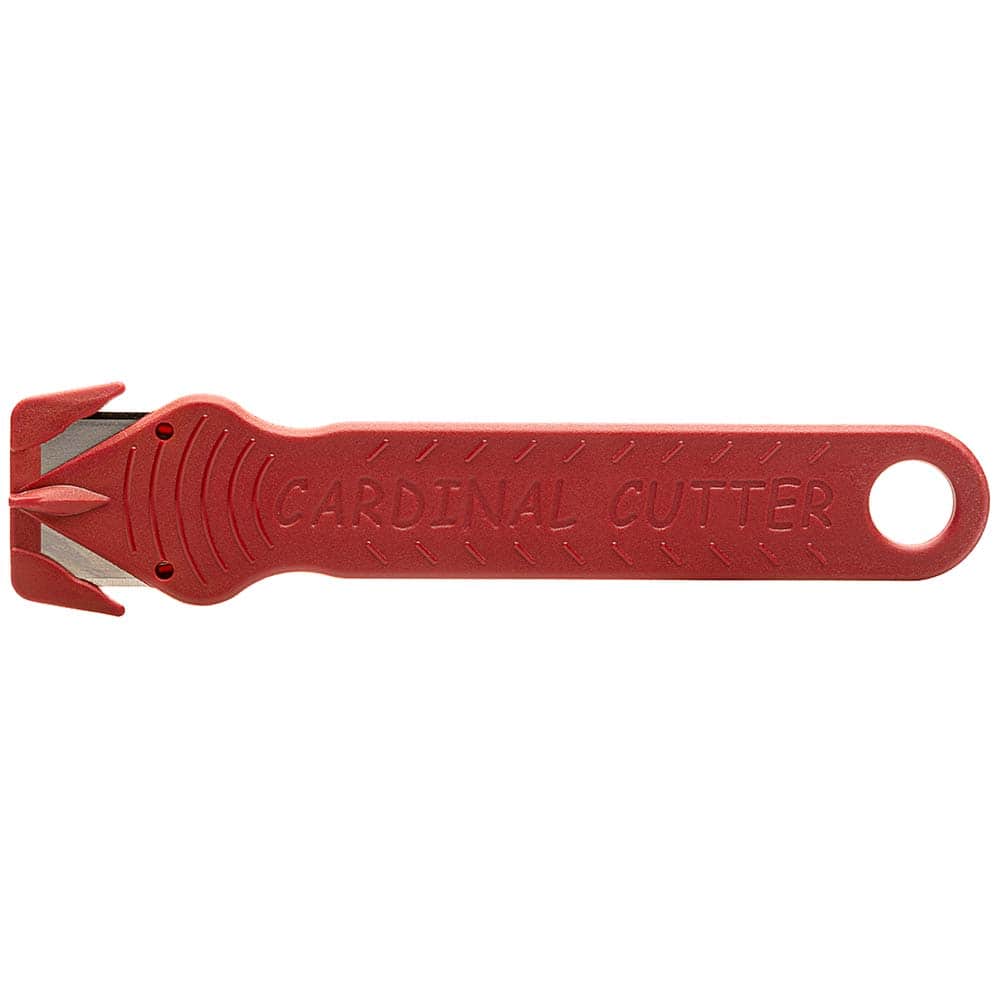 Cardinal Safety Co. - Utility Knives, Snap Blades & Box Cutters; Type: Safety Cutter ; Blade Type: Recessed/Concealed Fixed Blade ; Number of Blades Included: 2 ; Handle Material: Glass-Filled Nylon ; Color: Red ; Blade Length (Decimal Inch): 0.9100 - Exact Tool & Supply