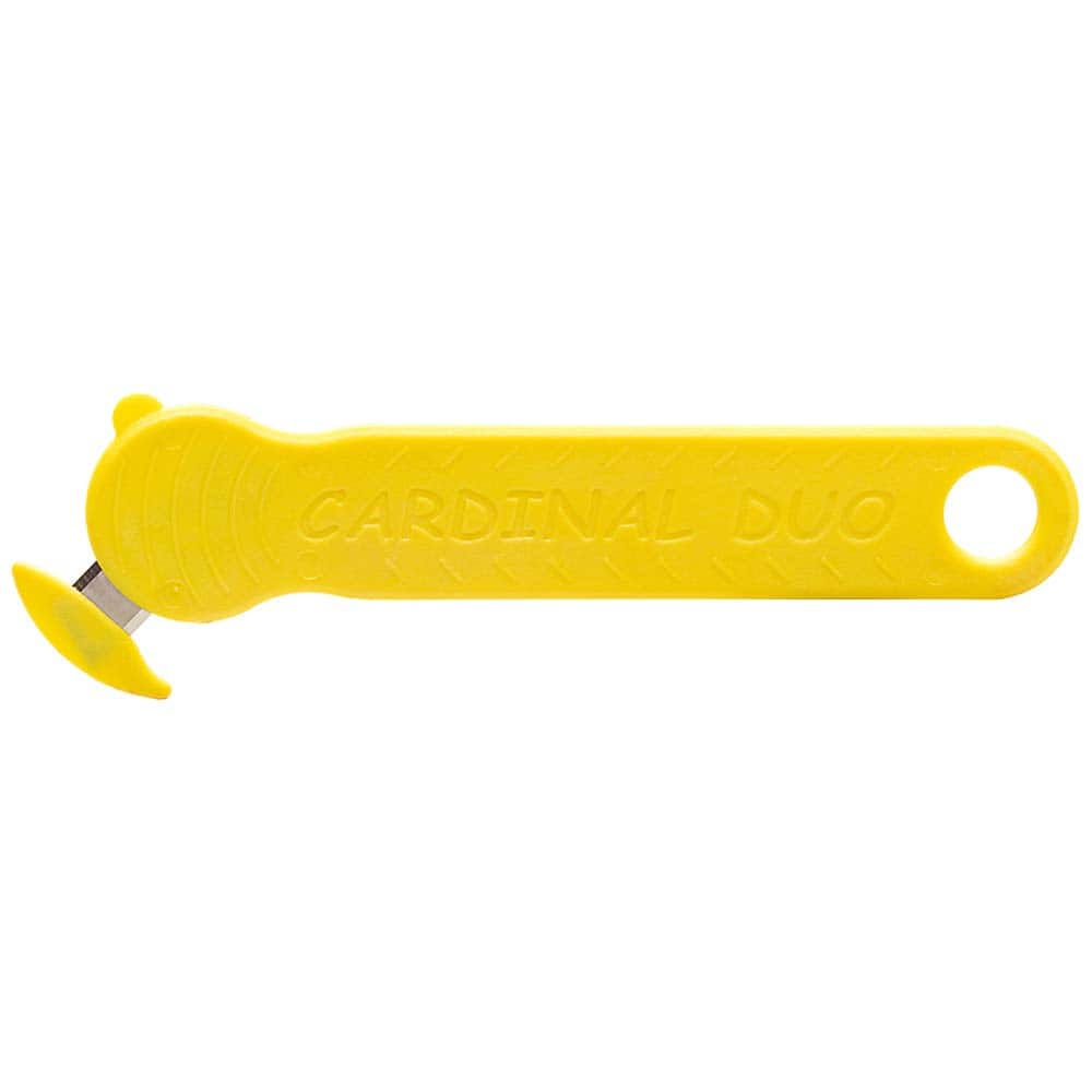 Cardinal Safety Co. - Utility Knives, Snap Blades & Box Cutters; Type: Safety Cutter ; Blade Type: Recessed/Concealed Fixed Blade ; Number of Blades Included: 1 ; Handle Material: Glass-Filled Nylon ; Color: Yellow ; Blade Length (Decimal Inch): 1.2480 - Exact Tool & Supply