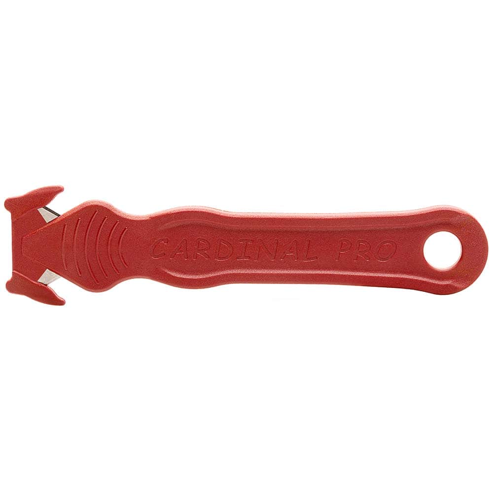 Cardinal Safety Co. - Utility Knives, Snap Blades & Box Cutters; Type: Safety Cutter ; Blade Type: Recessed/Concealed Fixed Blade ; Number of Blades Included: 2 ; Handle Material: Glass-Filled Nylon ; Color: Red ; Blade Length (Decimal Inch): 0.6900 - Exact Tool & Supply