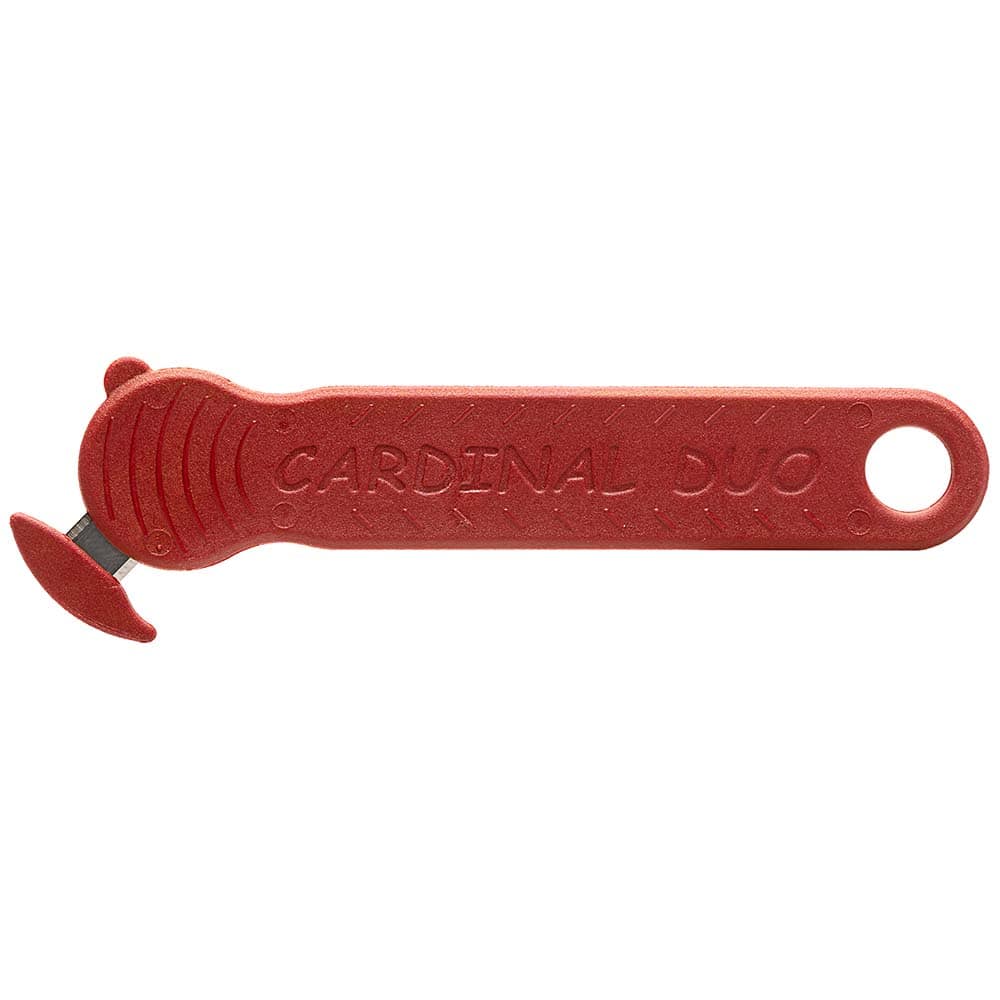 Cardinal Safety Co. - Utility Knives, Snap Blades & Box Cutters; Type: Safety Cutter ; Blade Type: Recessed/Concealed Fixed Blade ; Number of Blades Included: 1 ; Handle Material: Glass-Filled Nylon ; Color: Red ; Blade Length (Decimal Inch): 1.2480 - Exact Tool & Supply