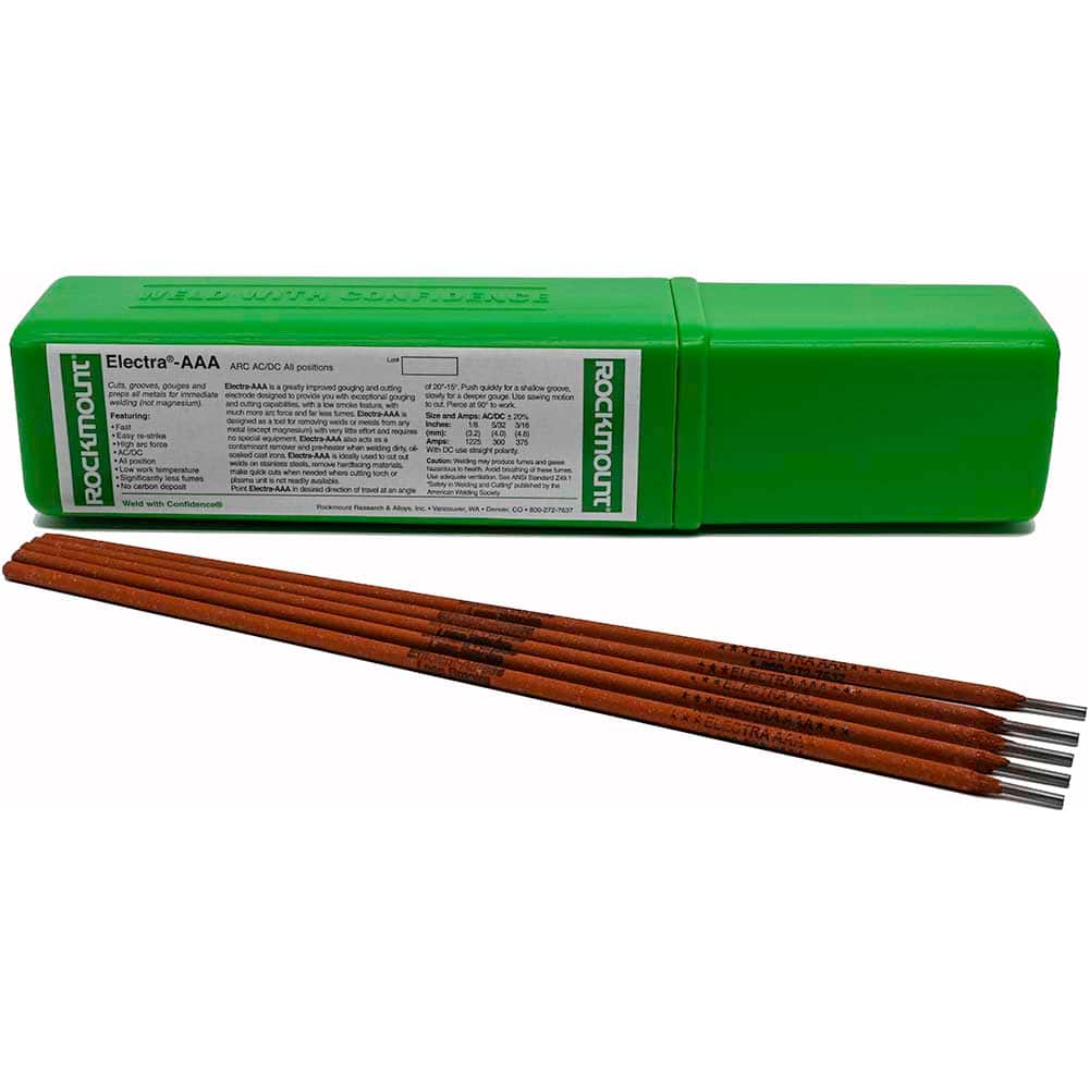 Rockmount Research and Alloys - 1 Lb 1/8 x 14" Carbon Steel Alloy Electra AAA Stick Welding Electrode - Exact Tool & Supply