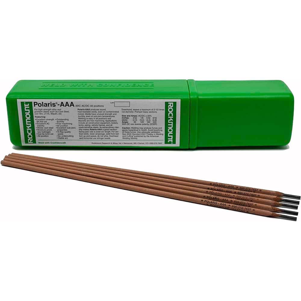 Rockmount Research and Alloys - 11 Lb 1/8 x 14" Low Hydrogen Carbon Steel Alloy Polaris AAA Stick Welding Electrode - Exact Tool & Supply