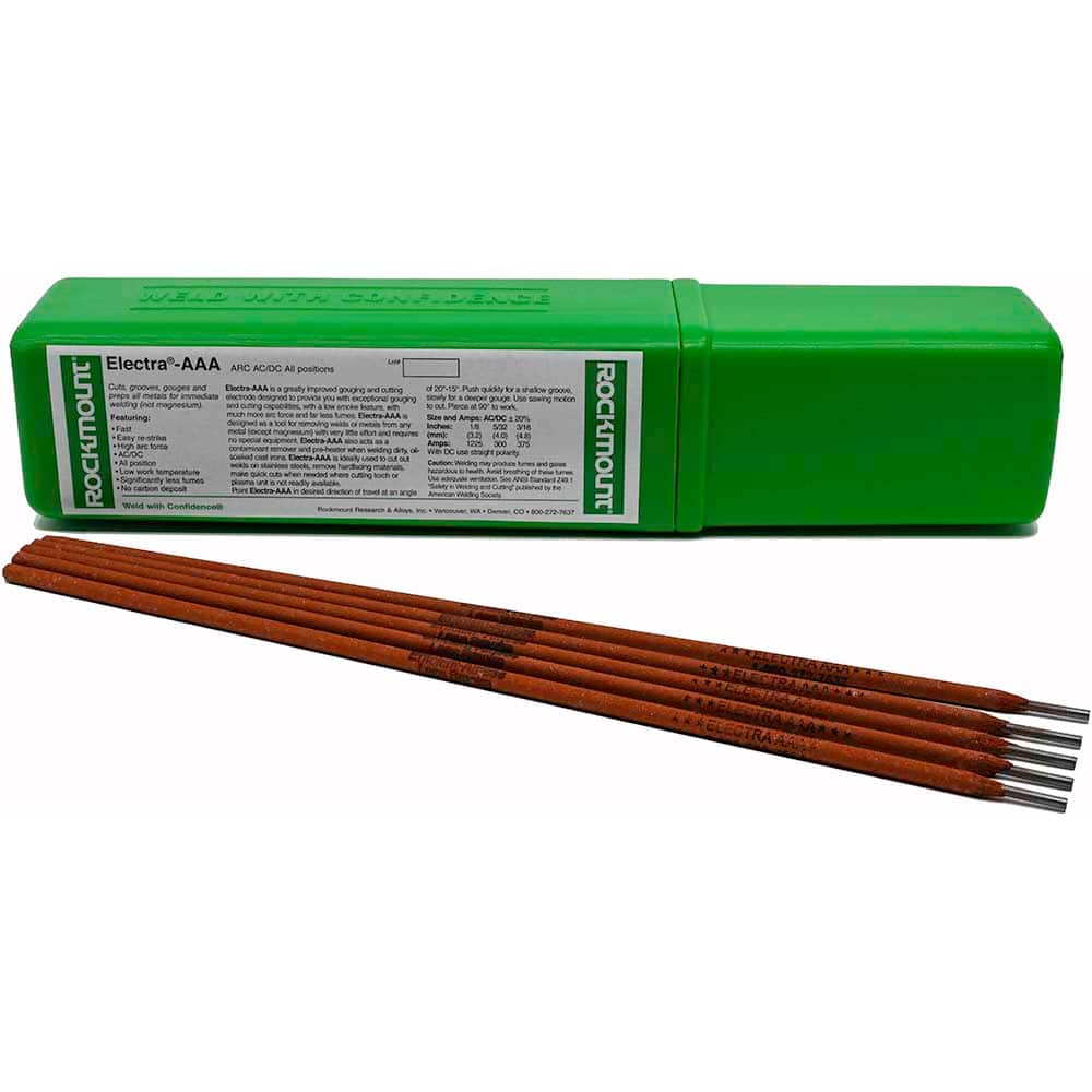 Rockmount Research and Alloys - 11 Lb 5/32 x 14" Carbon Steel Alloy Electra AAA Stick Welding Electrode - Exact Tool & Supply