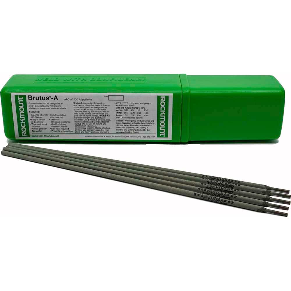 Rockmount Research and Alloys - 11 Lb 1/16 x 14" High-Nickel Chromium Alloy Brutus A Stick Welding Electrode - Exact Tool & Supply