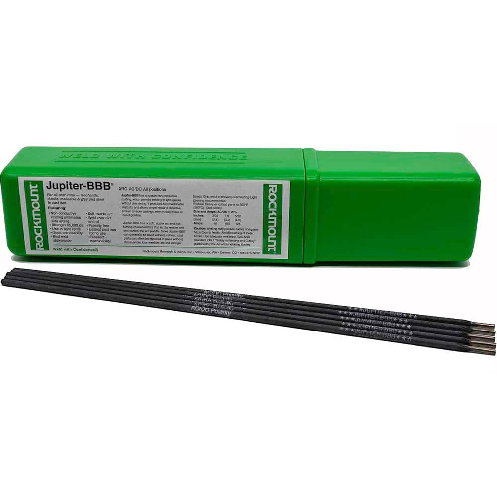 Rockmount Research and Alloys - 11 Lb 1/8 x 14" High Nickel Cast Iron Alloy Jupiter BBB Stick Welding Electrode - Exact Tool & Supply