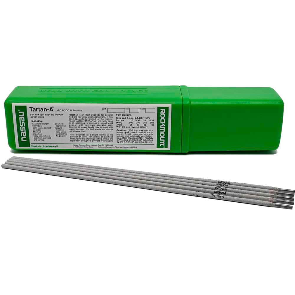 Rockmount Research and Alloys - 11 Lb 1/8 x 14" Carbon Steel Alloy Tartan A Stick Welding Electrode - Exact Tool & Supply