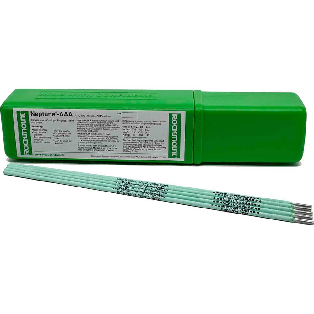 Rockmount Research and Alloys - 11 Lb 1/8 x 14" Aluminum Alloy Netpune AAA Stick Welding Electrode - Exact Tool & Supply