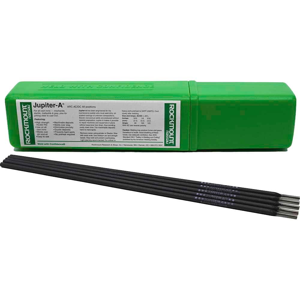 Rockmount Research and Alloys - 5 Lb 1/8 x 14" Nickel-Iron Cast Iron Alloy Jupiter A Stick Welding Electrode - Exact Tool & Supply