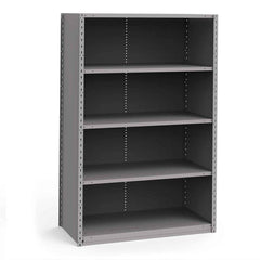 Rousseau Metal - Closed Shelving Units; Type: Starter Unit ; Load Capacity (Lb.): 3500.000 ; Number of Shelves: 5 ; Height (Inch): 75 ; Width (Inch): 48 ; Depth (Inch): 18 - Exact Tool & Supply