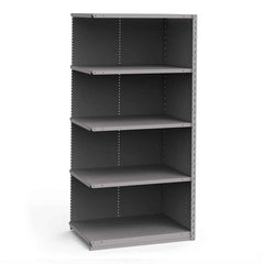 Rousseau Metal - Closed Shelving Units; Type: Add-On ; Load Capacity (Lb.): 3500.000 ; Number of Shelves: 5 ; Height (Inch): 75 ; Width (Inch): 36 ; Depth (Inch): 24 - Exact Tool & Supply
