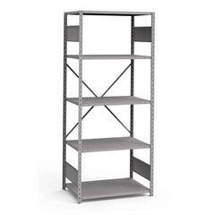 Rousseau Metal - Steel Shelving; Type: Shelving ; Starter or Add-On: Starter ; Load Capacity (Lb.): 3500.000 ; Number of Shelves: 5 ; Width (Inch): 36 ; Height (Inch): 87 - Exact Tool & Supply