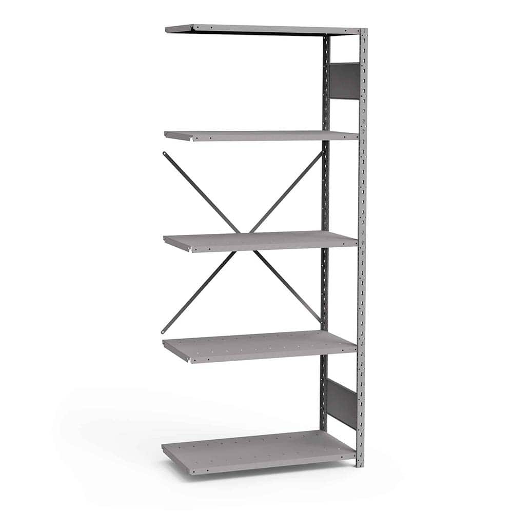 Rousseau Metal - Steel Shelving; Type: Add-On Unit ; Starter or Add-On: Add-On ; Load Capacity (Lb.): 3500.000 ; Number of Shelves: 5 ; Width (Inch): 36 ; Height (Inch): 87 - Exact Tool & Supply