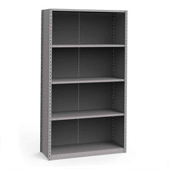 Rousseau Metal - Closed Shelving Units; Type: Starter Unit ; Load Capacity (Lb.): 3500.000 ; Number of Shelves: 5 ; Height (Inch): 87 ; Width (Inch): 48 ; Depth (Inch): 18 - Exact Tool & Supply