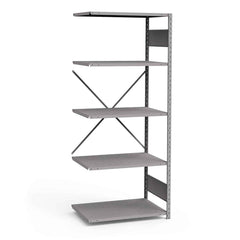 Rousseau Metal - Steel Shelving; Type: Add-On Unit ; Starter or Add-On: Add-On ; Load Capacity (Lb.): 3500.000 ; Number of Shelves: 5 ; Width (Inch): 36 ; Height (Inch): 87 - Exact Tool & Supply