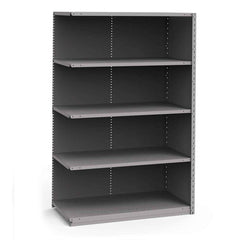 Rousseau Metal - Closed Shelving Units; Type: Add-On ; Load Capacity (Lb.): 3500.000 ; Number of Shelves: 5 ; Height (Inch): 75 ; Width (Inch): 48 ; Depth (Inch): 24 - Exact Tool & Supply