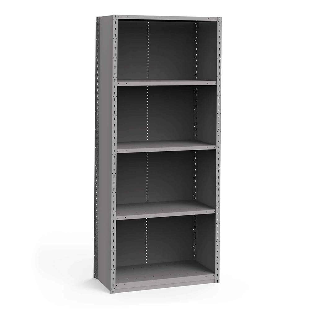 Rousseau Metal - Closed Shelving Units; Type: Starter Unit ; Load Capacity (Lb.): 3500.000 ; Number of Shelves: 5 ; Height (Inch): 87 ; Width (Inch): 36 ; Depth (Inch): 18 - Exact Tool & Supply