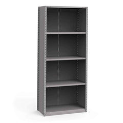 Rousseau Metal - Closed Shelving Units; Type: Starter Unit ; Load Capacity (Lb.): 3500.000 ; Number of Shelves: 5 ; Height (Inch): 87 ; Width (Inch): 36 ; Depth (Inch): 18 - Exact Tool & Supply