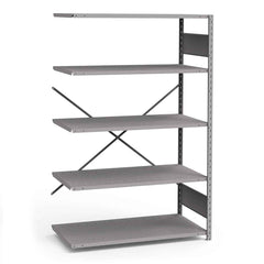Rousseau Metal - Steel Shelving; Type: Add-On Unit ; Starter or Add-On: Add-On ; Load Capacity (Lb.): 3500.000 ; Number of Shelves: 5 ; Width (Inch): 48 ; Height (Inch): 75 - Exact Tool & Supply