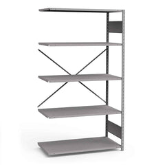 Rousseau Metal - Steel Shelving; Type: Add-On Unit ; Starter or Add-On: Add-On ; Load Capacity (Lb.): 3500.000 ; Number of Shelves: 5 ; Width (Inch): 48 ; Height (Inch): 87 - Exact Tool & Supply