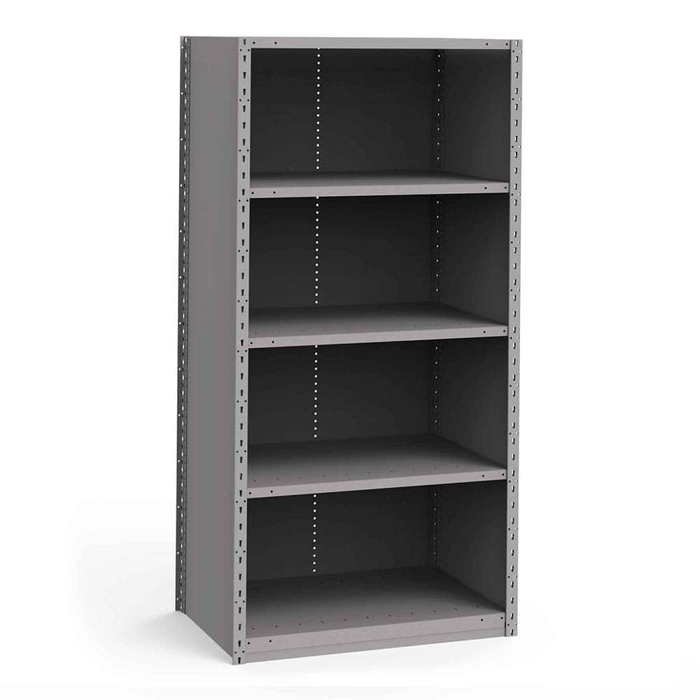 Rousseau Metal - Closed Shelving Units; Type: Starter Unit ; Load Capacity (Lb.): 3500.000 ; Number of Shelves: 5 ; Height (Inch): 75 ; Width (Inch): 36 ; Depth (Inch): 24 - Exact Tool & Supply