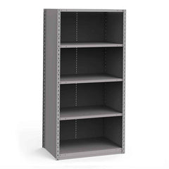 Rousseau Metal - Closed Shelving Units; Type: Starter Unit ; Load Capacity (Lb.): 3500.000 ; Number of Shelves: 5 ; Height (Inch): 75 ; Width (Inch): 36 ; Depth (Inch): 24 - Exact Tool & Supply