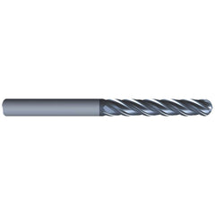 Eliminator - Ball End Mills; Mill Diameter (Inch): 1/8 ; Mill Diameter (Decimal Inch): 0.1250 ; Number of Flutes: 4 ; Length of Cut (Inch): 1 ; Material: Solid Carbide ; Overall Length (Inch): 3 - Exact Tool & Supply
