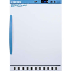 Accucold - Laboratory Refrigerators and Freezers; Type: Pharmacy, Medical-Laboratory Refrigerator ; Volume Capacity: 6 Cu. Ft. ; Minimum Temperature (C): 2.00 ; Maximum Temperature (C): 8.00 ; Width (Inch): 23.38 ; Depth (Inch): 24.38 - Exact Tool & Supply