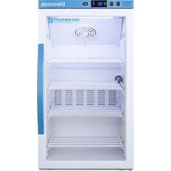 Accucold - Laboratory Refrigerators and Freezers; Type: Pharmacy, Medical-Laboratory Refrigerator ; Volume Capacity: 3 Cu. Ft. ; Minimum Temperature (C): 2.00 ; Maximum Temperature (C): 8.00 ; Width (Inch): 19.75 ; Depth (Inch): 22.63 - Exact Tool & Supply