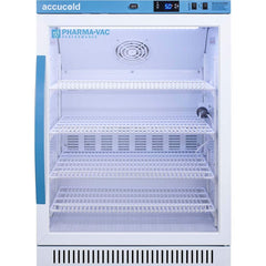 Accucold - Laboratory Refrigerators and Freezers; Type: Pharmacy, Medical-Laboratory Refrigerator ; Volume Capacity: 6 Cu. Ft. ; Minimum Temperature (C): 2.00 ; Maximum Temperature (C): 8.00 ; Width (Inch): 23.38 ; Depth (Inch): 24.38 - Exact Tool & Supply