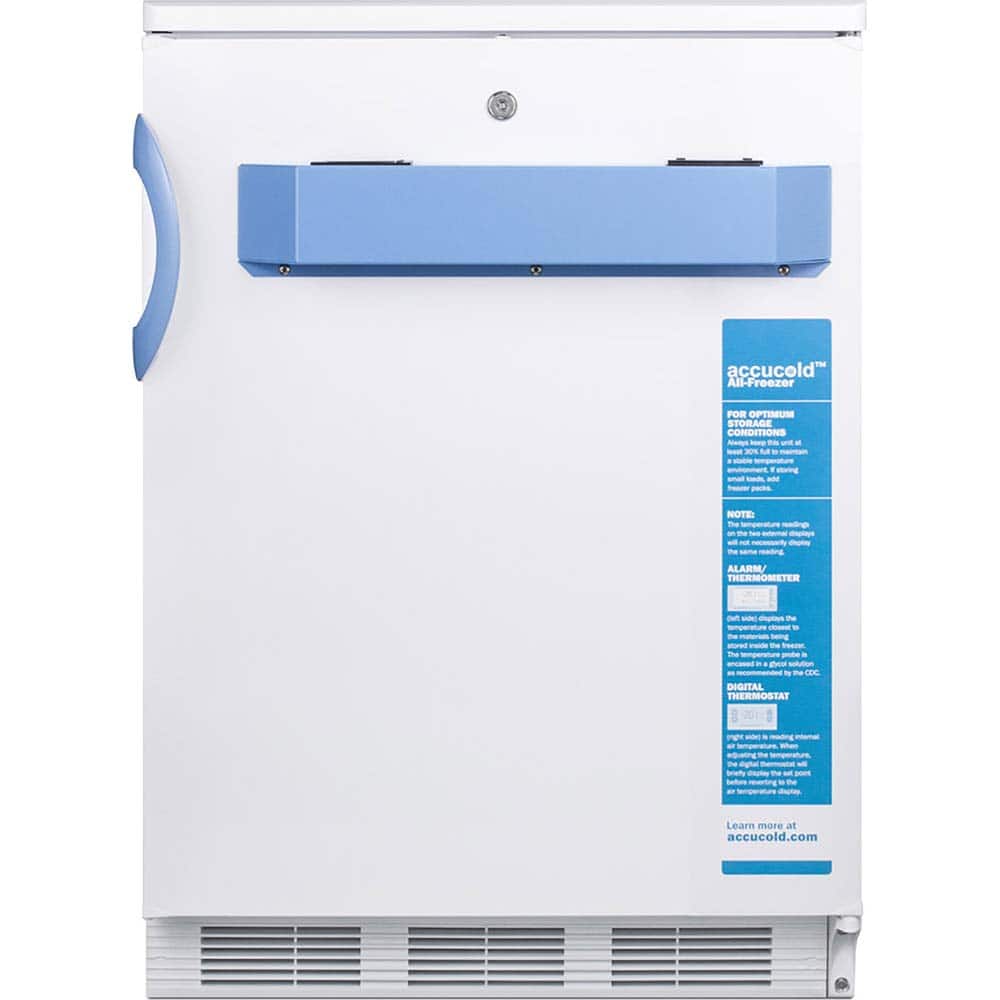 Accucold - Laboratory Refrigerators and Freezers; Type: Pharmacy, Medical-Laboratory Freezer ; Volume Capacity: 3 Cu. Ft. ; Minimum Temperature (C): -25.00 ; Maximum Temperature (C): -15.00 ; Width (Inch): 23.63 ; Depth (Inch): 23.63 - Exact Tool & Supply