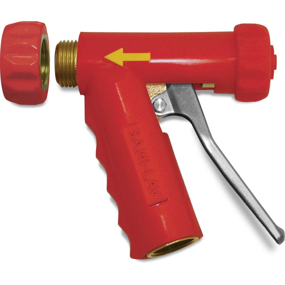 SANI-LAV - Sprayers & Nozzles; Type: Mid-Sized Spray Nozzle ; Color: Red ; Connection Type: Female to Male ; Material: Brass; Stainless Steel ; Material Grade: N/A ; Pipe Size (Inch): 3/4 - Exact Tool & Supply