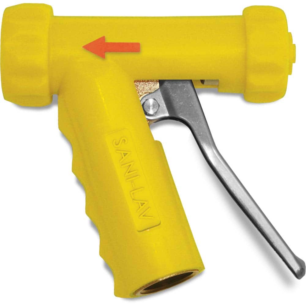 SANI-LAV - Sprayers & Nozzles; Type: Mid-Sized Spray Nozzle ; Color: Yellow ; Connection Type: Female to Male ; Material: Brass; Stainless Steel ; Material Grade: N/A ; Pipe Size (Inch): 3/4 - Exact Tool & Supply