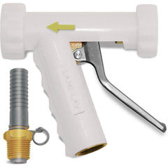 SANI-LAV - Sprayers & Nozzles; Type: Large Industrial Spray Nozzle ; Color: White ; Connection Type: Female to Male ; Material: Brass; Stainless Steel ; Material Grade: N/A ; Gallons Per Minute @ 100 Psi: 5.3 - Exact Tool & Supply