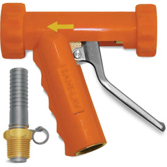 SANI-LAV - Sprayers & Nozzles; Type: Large Industrial Spray Nozzle ; Color: Safety Orange ; Connection Type: Female to Male ; Material: Brass; Stainless Steel ; Material Grade: N/A ; Gallons Per Minute @ 100 Psi: 8.9 - Exact Tool & Supply