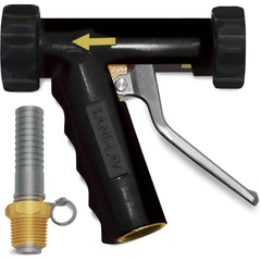 SANI-LAV - Sprayers & Nozzles; Type: Large Industrial Spray Nozzle ; Color: Black ; Connection Type: Female to Male ; Material: Brass; Stainless Steel ; Material Grade: N/A ; Gallons Per Minute @ 100 Psi: 5.3 - Exact Tool & Supply
