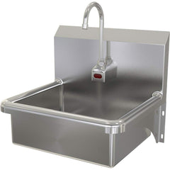 SANI-LAV - Sinks; Type: Hands-Free Wall Mounted Wash Sink ; Outside Length: 20 (Inch); Outside Width: 17-1/2 (Inch); Outside Height: 16-1/2 (Inch); Inside Length: 17 (Inch); Inside Width: 14 (Inch) - Exact Tool & Supply