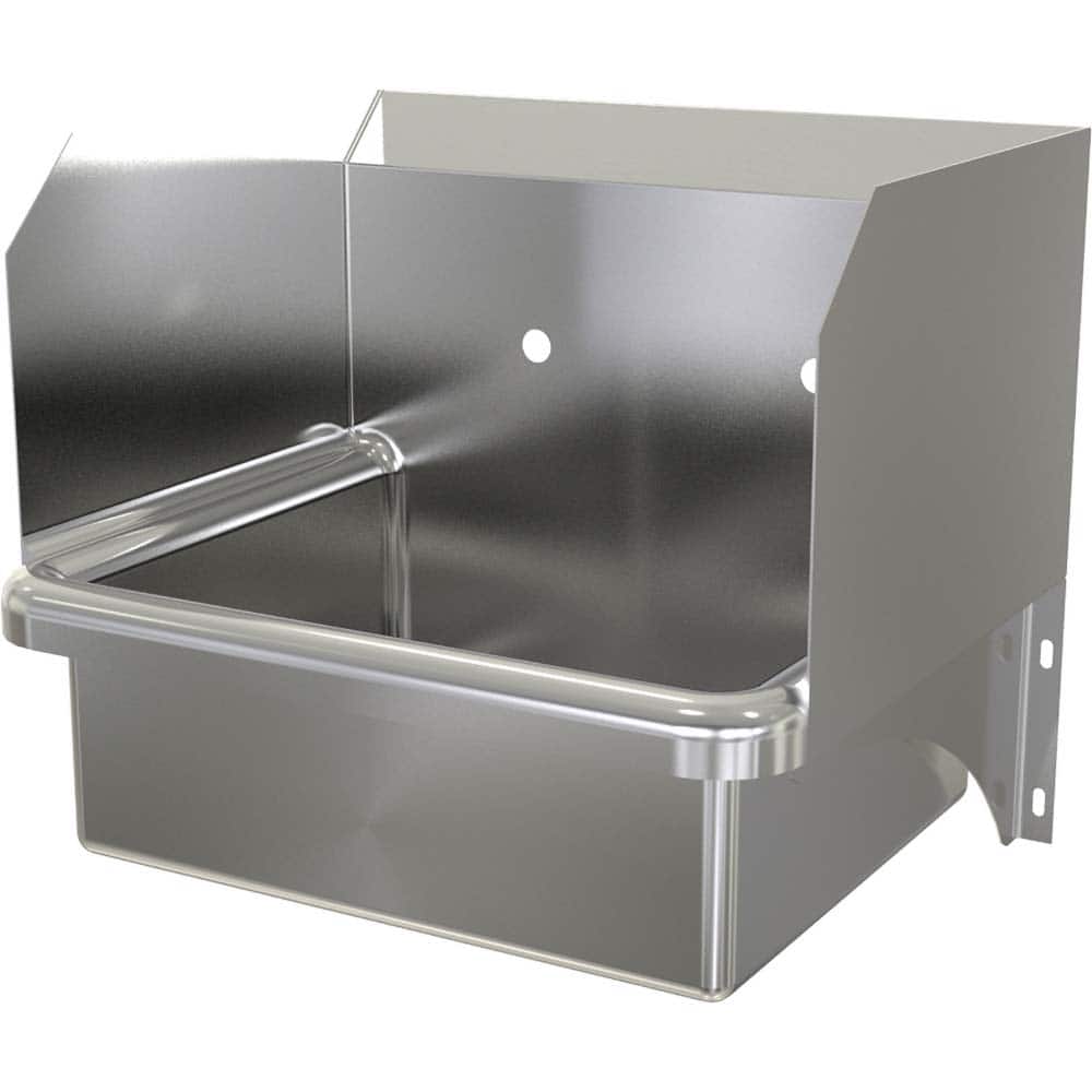 SANI-LAV - Sinks; Type: Wall Mounted Wash Sink ; Outside Length: 20 (Inch); Outside Width: 17-1/2 (Inch); Outside Height: 16-1/2 (Inch); Inside Length: 17 (Inch); Inside Width: 14 (Inch) - Exact Tool & Supply