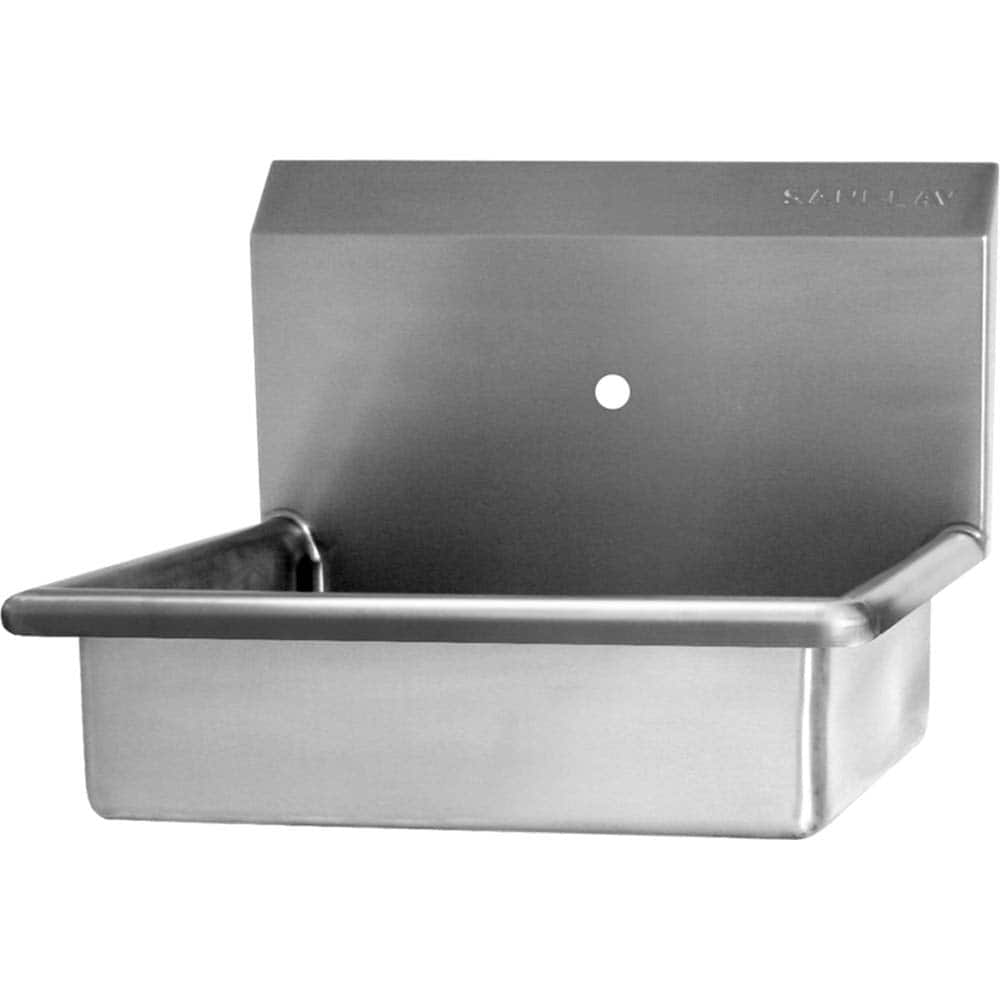 SANI-LAV - Sinks; Type: Wall Mounted Wash Sink ; Outside Length: 19 (Inch); Outside Width: 16 (Inch); Outside Height: 15 (Inch); Inside Length: 16 (Inch); Inside Width: 12-1/2 (Inch) - Exact Tool & Supply