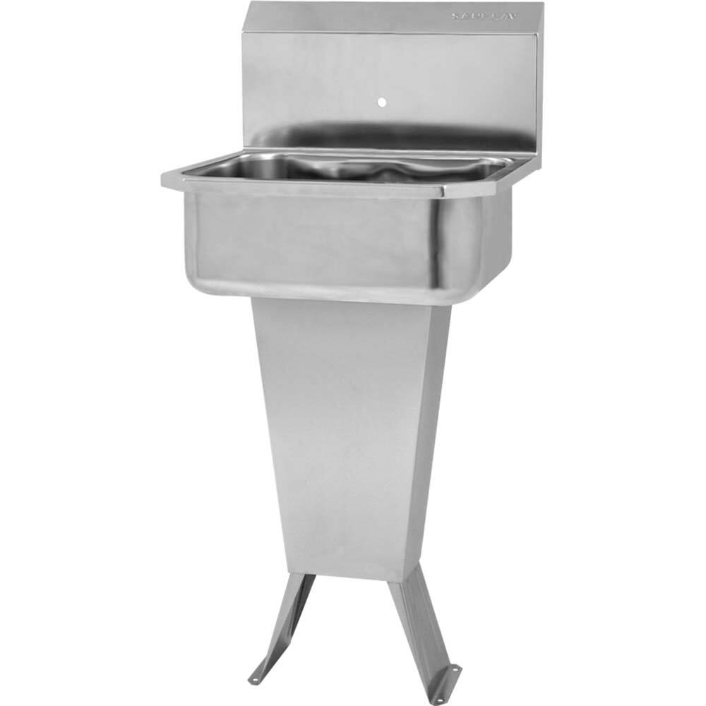 SANI-LAV - Sinks; Type: Floor Mounted Wash Sink ; Outside Length: 19 (Inch); Outside Width: 18 (Inch); Outside Height: 41-1/2 (Inch); Inside Length: 14 (Inch); Inside Width: 17 (Inch) - Exact Tool & Supply