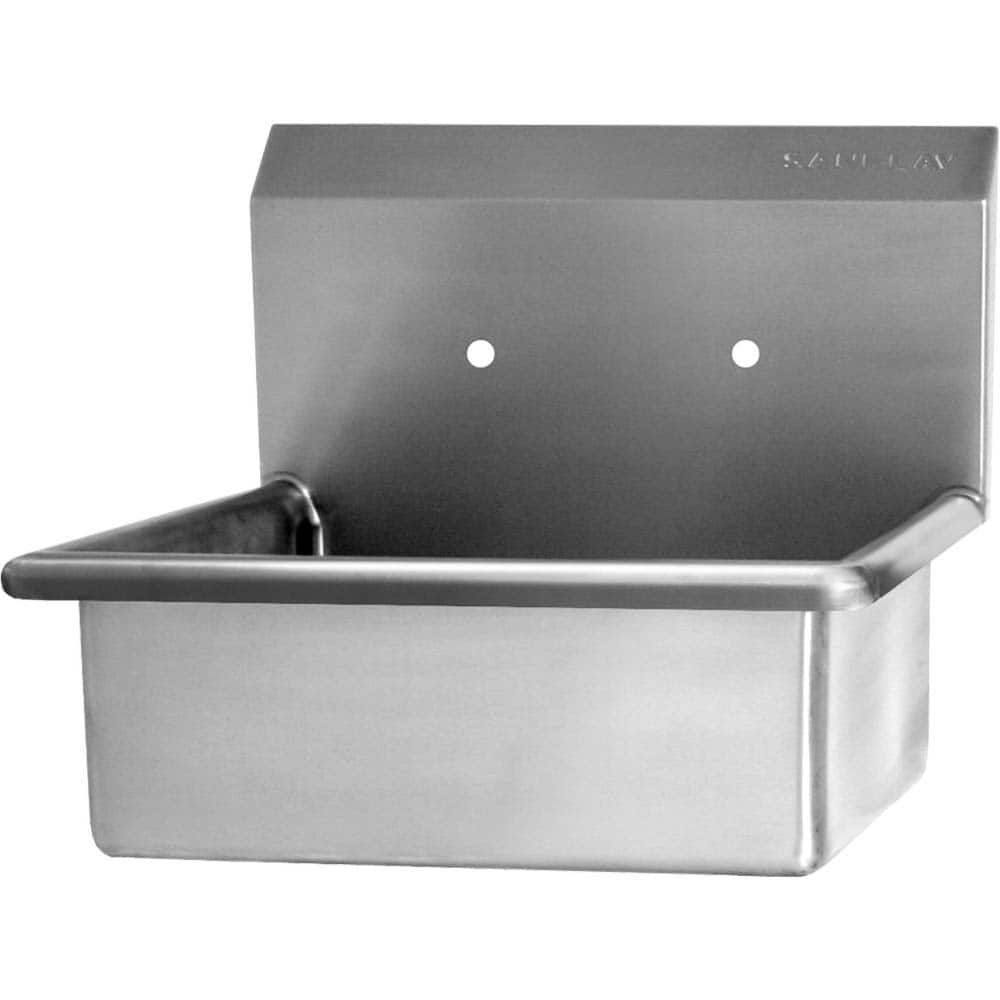 SANI-LAV - Sinks; Type: Wall Mounted Wash Sink ; Outside Length: 23 (Inch); Outside Width: 20-1/2 (Inch); Outside Height: 19-1/2 (Inch); Inside Length: 17 (Inch); Inside Width: 20 (Inch) - Exact Tool & Supply