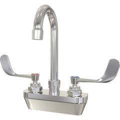 SANI-LAV - Industrial & Laundry Faucets; Type: Low Flow Faucet ; Style: Splash Mount ; Design: Swivel Spout Faucet ; Handle Type: Blade ; Spout Type: Swivel ; Mounting Centers: 4 (Inch) - Exact Tool & Supply