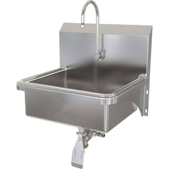 SANI-LAV - Sinks; Type: Hands-Free Wall Mounted Wash Sink ; Outside Length: 20 (Inch); Outside Width: 17-1/2 (Inch); Outside Height: 16-1/2 (Inch); Inside Length: 17 (Inch); Inside Width: 14 (Inch) - Exact Tool & Supply
