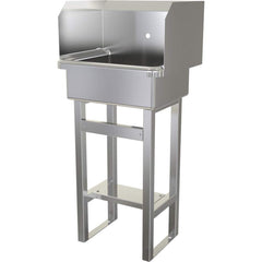 SANI-LAV - Sinks; Type: Floor Mounted Wash Sink ; Outside Length: 20 (Inch); Outside Width: 17-1/2 (Inch); Outside Height: 43-1/2 (Inch); Inside Length: 17 (Inch); Inside Width: 14 (Inch) - Exact Tool & Supply